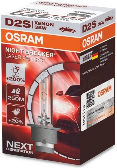 Лампа D2S Osram XENARC NIGHT BREAKER LASER +200% больше света 1 шт. Osram