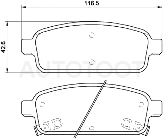 Колодки тормозные (Сзади) Chevrolet Aveo 16- / Cruze 09-15 / Opel Astra 09-15 / Mokka 12-19 / Zafira 11-16 / Chevrolet Orlando 11-15 / Tracker 13-15 / Opel Ampera 11-16 / Astra GTC 09-15 / Cascada 13-19