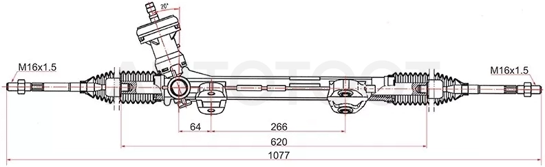 Рейка рулевая HYUNDAI ELANTRA 11-13 LHD - Артикул ST565003X001 - Производитель Sat - Фото, Отзывы, Цены