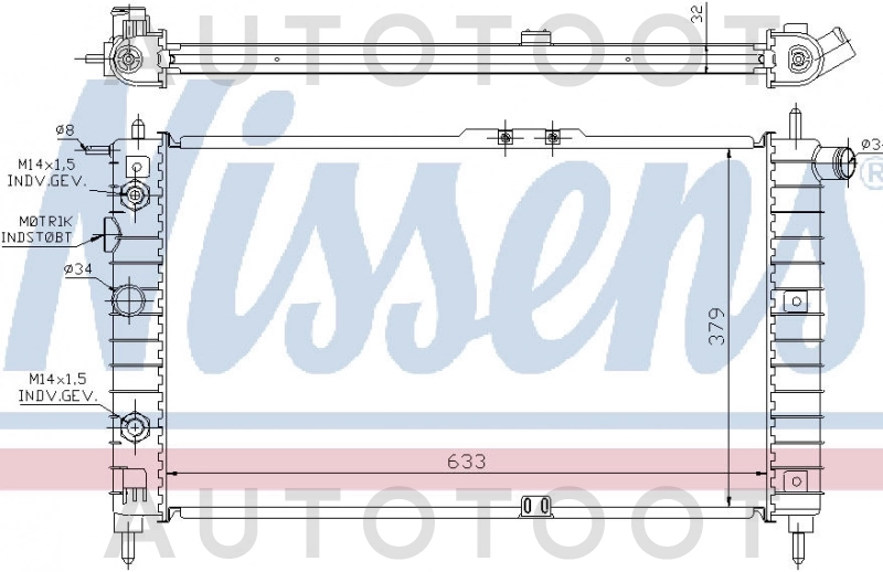 Радиатор охлаждения AT MT -LRC05470 Luzar для DAEWOO NEXIA