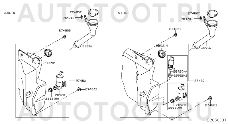 Насос стеклоомывателя -AMDWP34 Amd для NISSAN QASHQAI, NISSAN NAVARA, NISSAN PATHFINDER