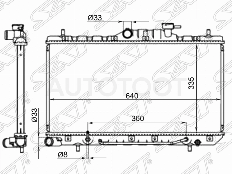 Радиатор охлаждения ТАГАЗ (автотмат)