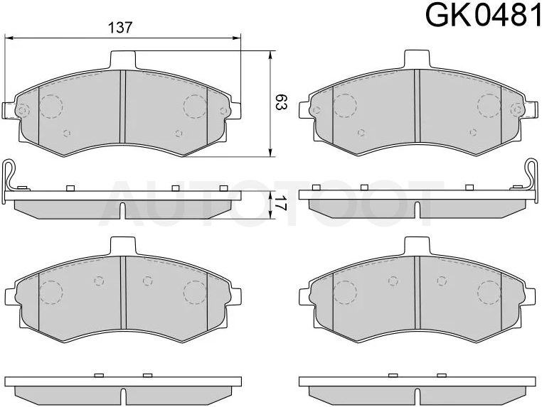Колодки тормозные (Спереди) Hyundai Elantra 00-09 / Kia Cerato 04-07 / Hyundai Avante 00-06 / Matrix 01-10