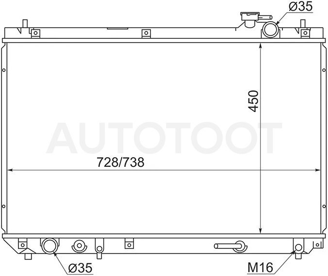Радиатор Lexus RX 97-03 / Toyota Harrier 97-03 - Артикул TY0003MCU10 - Производитель Sat - Фото, Отзывы, Цены