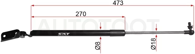 Амортизатор крышки багажника Nissan AD 06-16 / Wingroad 05-18 / Mazda Familia 07-18 / Mitsubishi Lancer Japan 08-19
