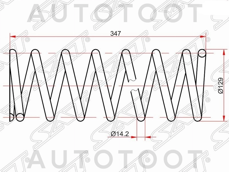 Пружины задние (комплект 2шт) -  для TOYOTA NADIA, TOYOTA IPSUM, TOYOTA PICNIC