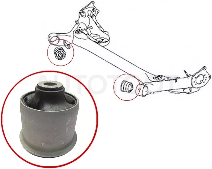 Сайлентблок балки Toyota Corolla (E150,E180) 06-19 / Prius 09-23