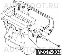 Кольцо трамблера -MZCP004 Febest для HONDA ACCORD, MAZDA 323 (FAMILIA)