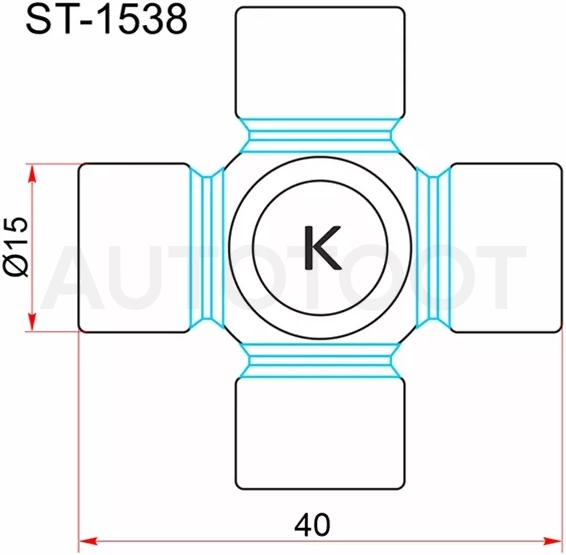 Крестовина рулевая - Артикул ST1538 - Производитель Gmb - Фото, Отзывы, Цены