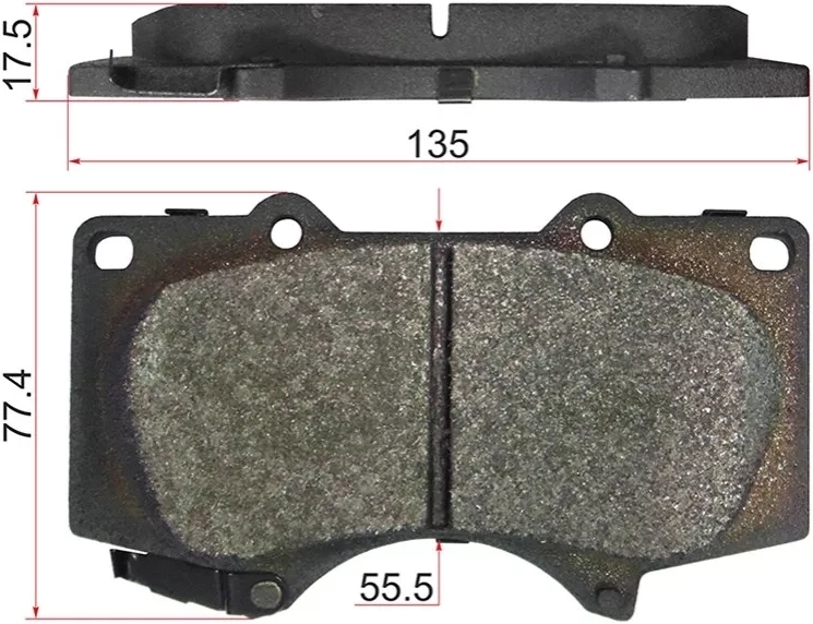 Колодки тормозные (Спереди) Mitsubishi Pajero 06-20 / Toyota Hilux Pick Up 97