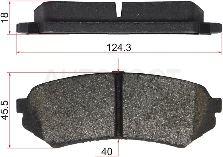 Колодки тормозные (Сзади) Toyota Land Cruiser (J100) 98-07 / Lexus LX 98-07