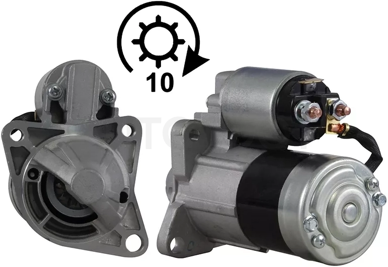 Стартер Kia Rio 00-02 / Shuma 01-04 / Mazda 323 98-03 / 626 92-02 / MPV 99-06 / MX-6 92-95 (1 kW/ Z=10)