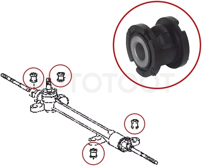 Сайлентблок рулевой рейки Toyota Wish 09-17 / Isis 04-17 - Артикул ST4551068020B - Производитель Sat - Фото, Отзывы, Цены