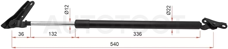 Амортизатор крышки багажника Toyota Nadia 98-03 (Справа) - Артикул ST6895044040 - Производитель Sat - Фото, Отзывы, Цены