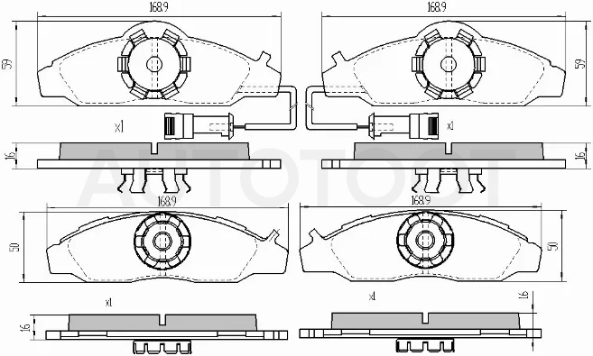 Колодки тормозные (Спереди) SsangYong Korando 83-06 / Musso 93-05 / Musso Sports 02-06
