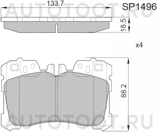 Колодки тормозные (Спереди) Lexus LS 06-17 - Артикул SP1496 - Производитель Sangsin - Фото, Отзывы, Цены