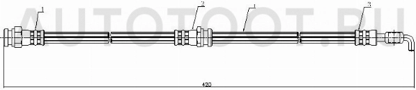Шланг тормозной передний -2700085SX Stellox для MAZDA 323 (FAMILIA)