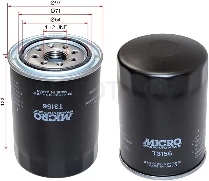 Фильтр масляный NISSAN CD17, CD20, TD27#,RD28, LD20, LD23