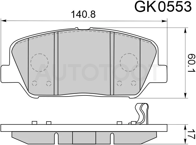 Колодки тормозные (Спереди) Kia Ceed 12-16 / Cerato 13-16 / Optima 10-16 / Hyundai Genesis 08-14 / Grandeur 11-16 / i30 11-15