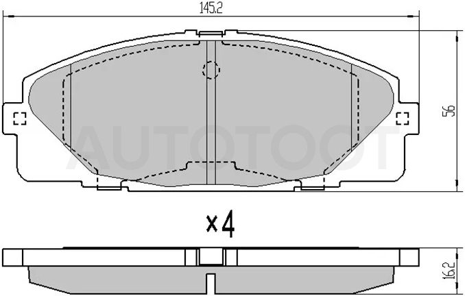 Колодки тормозные (Спереди/ Усиленные) Toyota Hiace 82-20 / Grand Hiace 99-02 / Granvia 95-02 / Quantum 04