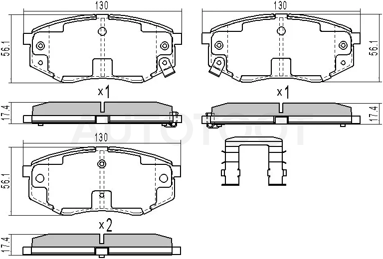 Колодки тормозные перед HYUNDAI SONATA YF 15 10-/IX 20 10- -ST581012SA00 Sat для BYD BYD