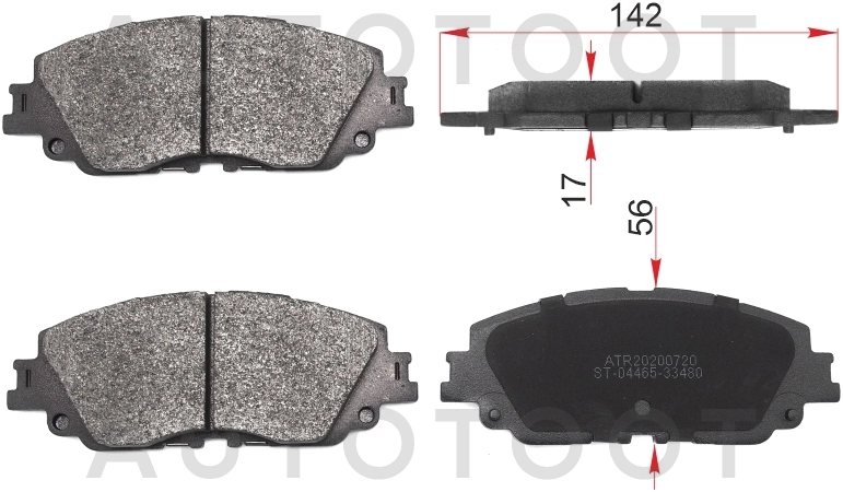 Колодки тормозные передние -ST0446533480 Sat для TOYOTA CAMRY, TOYOTA RAV4