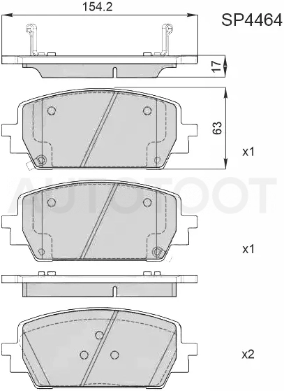 Колодки тормозные (Спереди) Hyundai Santa Fe 18-21 / Kia Sorento 20