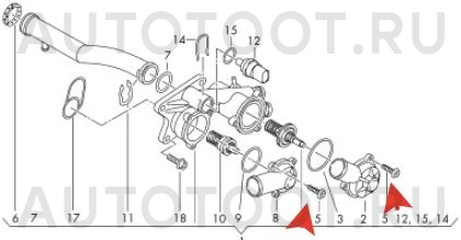 Винт термостата -  для VOLKSWAGEN JETTA, VOLKSWAGEN POLO, SKODA RAPID