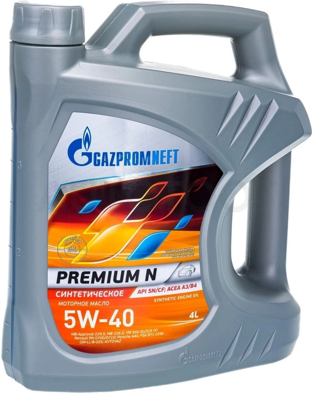Масло моторное синтетическое Gazpromneft Premium N 5W40 4л - Артикул 253140423 - Производитель Gazpromneft - Фото, Отзывы, Цены