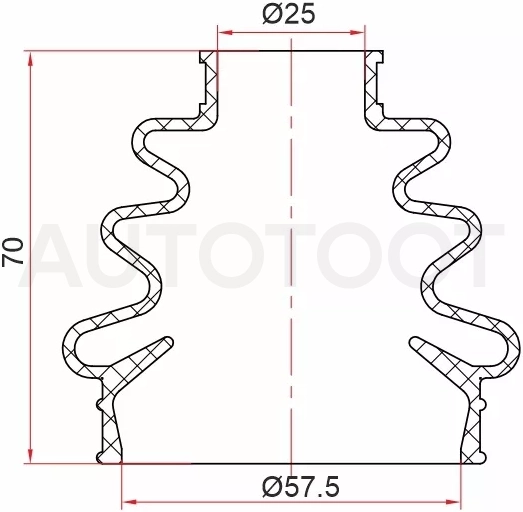 Пыльник шрус наружный зад BMW X5 E53 00-06 M54/M57/M62/ 5-SERIES E39 96-03 M62/M51/M57/ 7-SERIES 94-01 M60/M73/M52/M62/