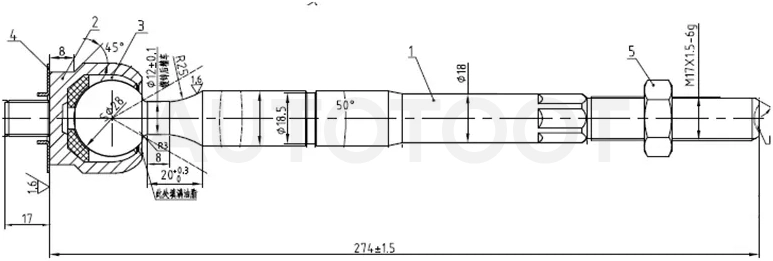 Тяга рулевая TOYOTA HIACE/REGIUSACE 2WD 89-95 - Артикул ST4550329255 - Производитель Sat - Фото, Отзывы, Цены