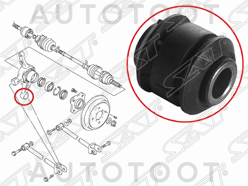 Сайлентблок заднего продольного рычага задний -8774079SX Stellox для NISSAN X-TRAIL