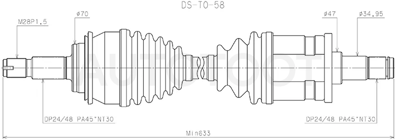 Привод в сборе FR TOYOTA FORTUNER GGN155 165 GUN15# 16# 15-/HILUX GGN1## GUN1##