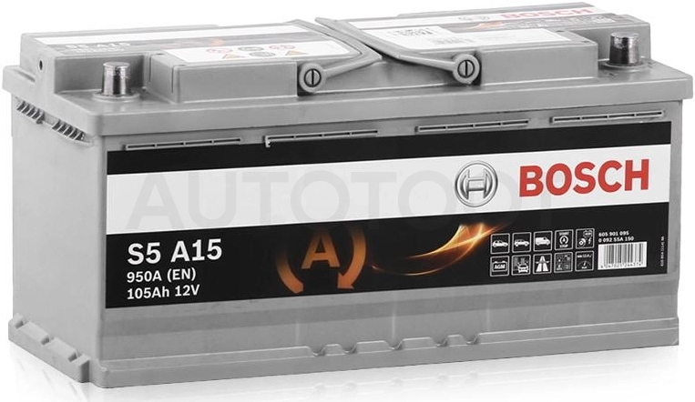 Аккумулятор BOSCH AGM 105Ah 950A обратная полярность(-+)