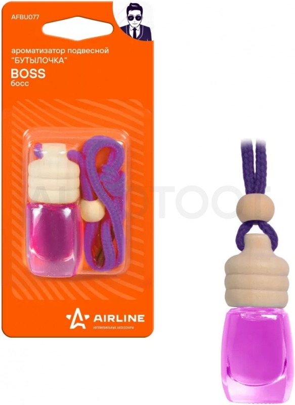 Ароматизатор подвесной "Бутылочка" Boss - Артикул AFBU077 - Производитель Airline - Фото, Отзывы, Цены