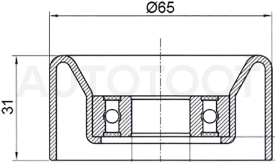 Ролик приводного ремня натяжителя HYUNDAI IX35 2,0/KIA SORENTO 2,4 12