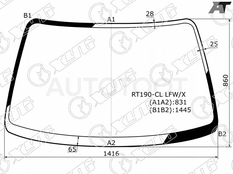 Стекло лобовое TOYOTA CORONA /CALDINA /CARINA E /CORONA SF 4 /5D 92-02