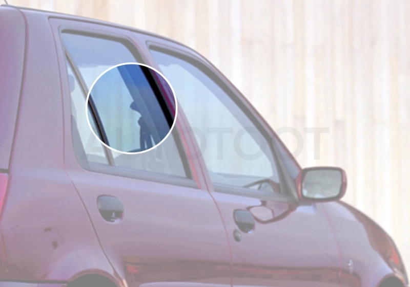 Стекло заднее правое опускное -  для FORD FIESTA