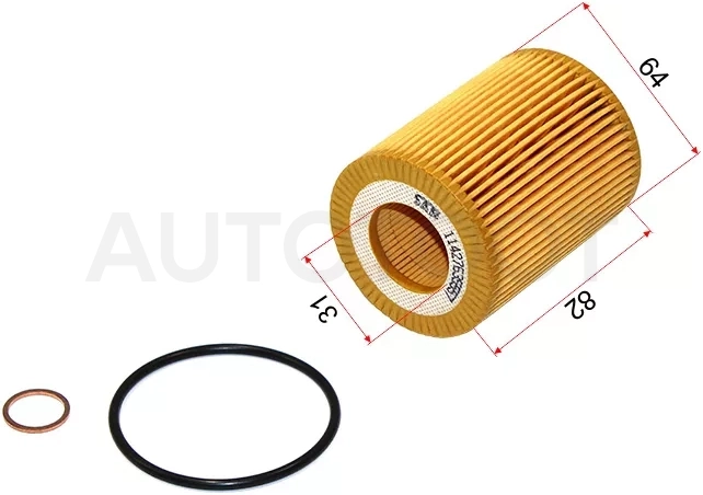 Фильтр масляный (картридж) BMW 1-SERIES F20/F21 12-/3-SERIES F30 12- N13B16/N13B16A
