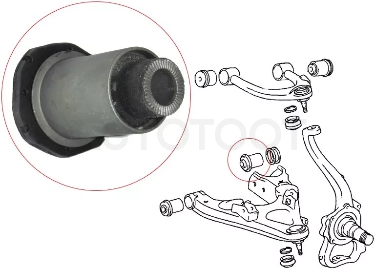 Сайлентблок рычага Toyota Land Cruiser (J100) 98-07 / Lexus LX 98-07 - Артикул ST4865560020 - Производитель Sat - Фото, Отзывы, Цены