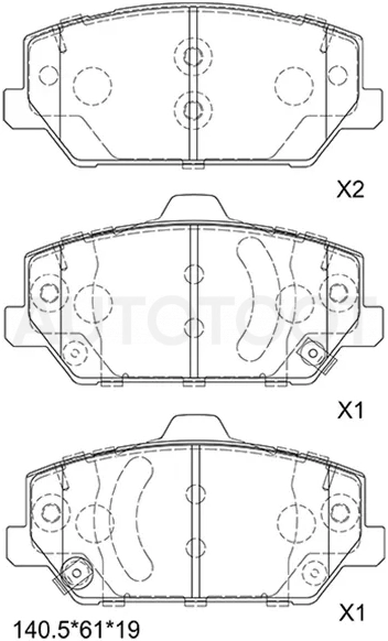 Колодки тормозные (Спереди) Hyundai Santa Fe 18- / Kia Optima 16-21 / Hyundai Grandeur 16-23 / i30 16-18