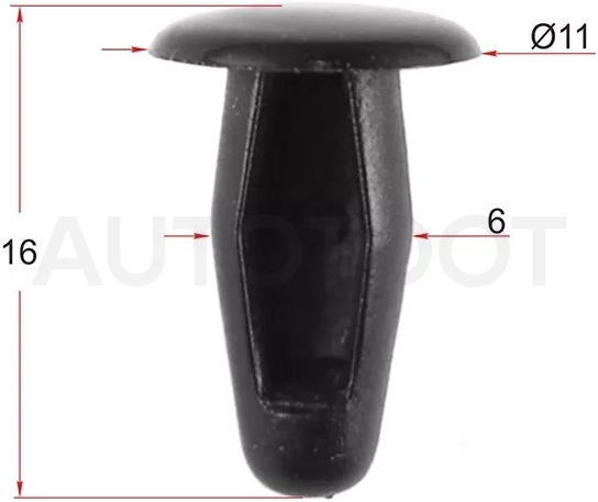 Клипса MAZDA/NISSAN/MITSUBISHI (Продажа по 10шт) - Артикул STM10611 - Производитель Sat - Фото, Отзывы, Цены