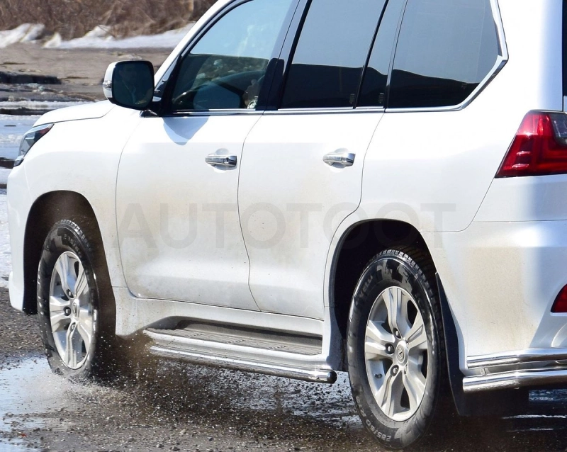 LEXUS LX 450D 2015- Защита порогов окантовка Ø51мм (НПС) - Артикул 18010201 - Производитель PT Group - Фото, Отзывы, Цены