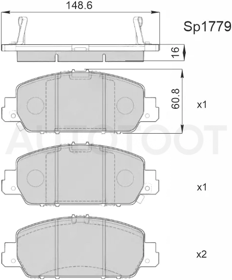 Колодки тормозные (Спереди) Honda Accord 12-16 / Stepwgn 15-21 / Vezel 13-21
