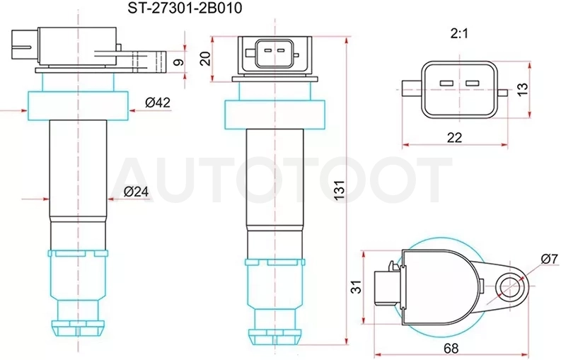 Катушка зажигания KIA RIO 11-/CEED 10-/HYUNDAI SOLARIS 10-/CRETA 15-/AVANTE 10-/ELANTRA 10- 1,6