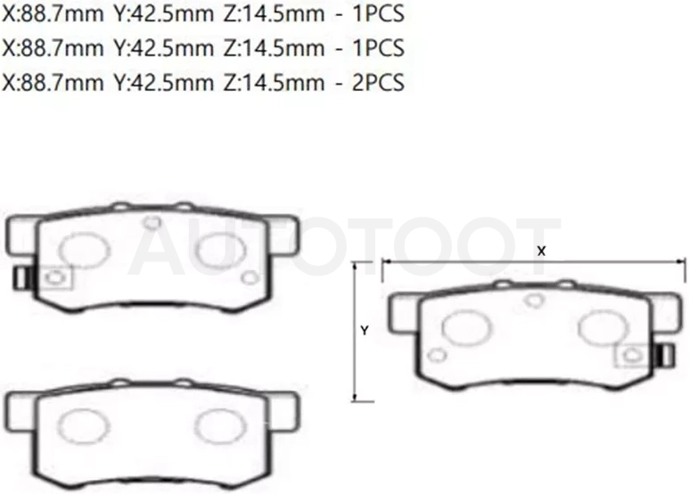 Колодки тормозные (Сзади) Honda Accord 91-16 / Civic 95-12