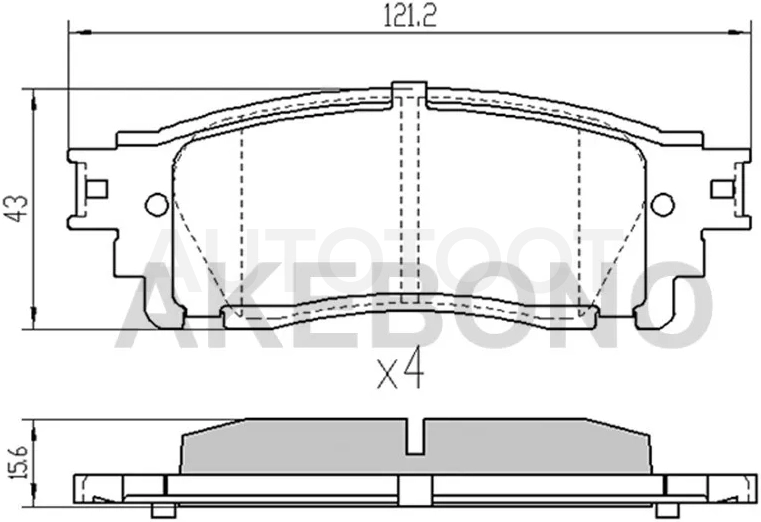Колодки тормозные (Сзади) Toyota C-HR 16-19 / Harrier (XU60) 13-17 / Lexus NX 14-21 / RC 14- / Toyota Alphard (H30) 15-18