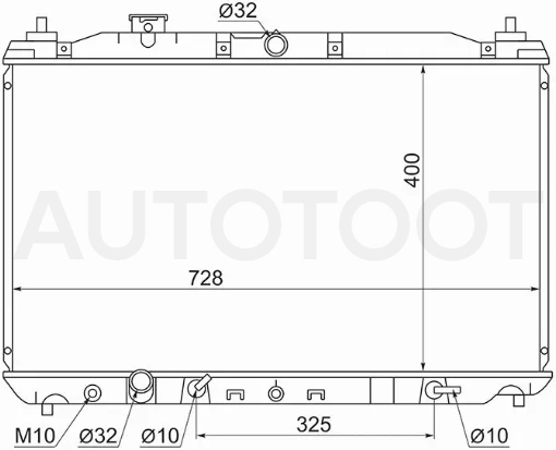 Радиатор Honda Stream 06-14 - Артикул HD00017 - Производитель Sat - Фото, Отзывы, Цены
