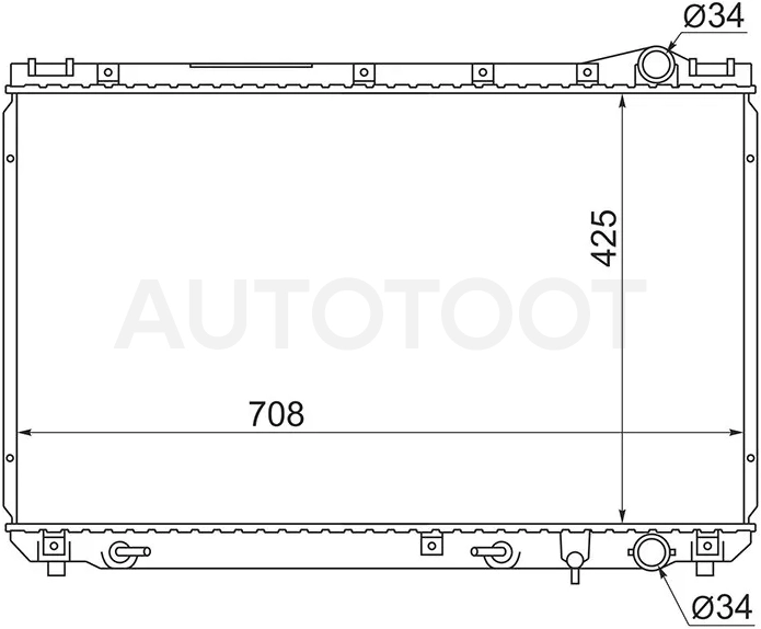 Радиатор Toyota Camry Europe/Russia (XV10) 91-96 / Camry UAE/USA 91-96