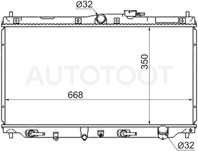 Радиатор Honda Accord 85-90 / Ascot 93-97 - Артикул HD0002 - Производитель Sat - Фото, Отзывы, Цены
